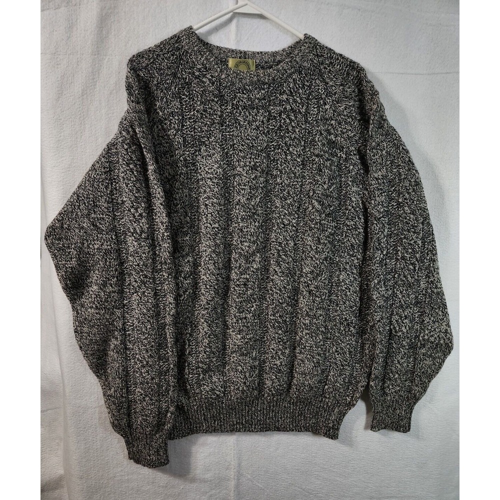Georgetown Robert Mens Perlitz Pullover Sweater Size L 100% Lambswool Black